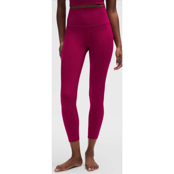 lululemon athletica Pants - Lululemon Align High Rise Pant with Pockets 25" Pockets Berry Rumble Size 8